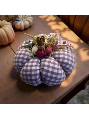 Florivya Design El Yapımı Kumaş Masa Ortası Dekoratif Süs Balkabağı