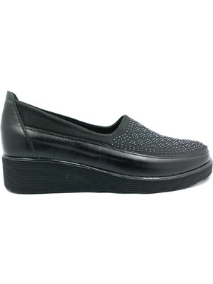 Christina 607, Siyah 36 42 Büyük Numara Ortapedi Anne Ayakkabısı