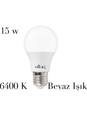 Mons Horoz Elektrik 15 W LED Ampul Beyaz Işık 1450 Lmn 6400 K E 27 LED Ampül