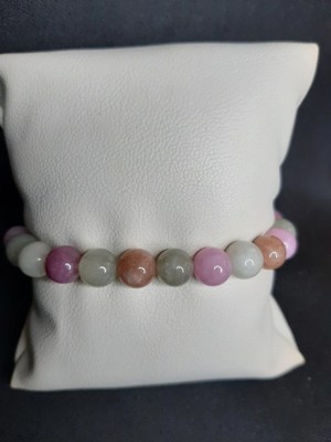 Pembe ve Tonları ile Tasarlanmış Akik Taşı Bileklik Zarif ve Şık Tasarım