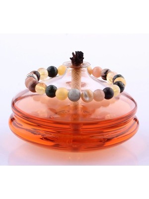 Güneş Taşı Rodonit Sitrin Kan Taşı Sedef Labrodorit 8 mm Doğal Taş Bileklik