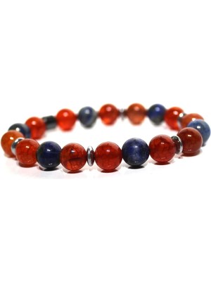 Stres Kaygı Akik Lapis Lazuli Doğaltaş Bileklik