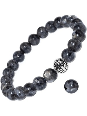 Sertifikalı Gümüş Aparatlı Doğal Labradorit Taşı Bileklik