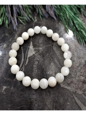 8 mm Gerçek Ay Taşı Doğaltaş Bileklik