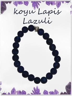 Mat Koyu Lapis Lazuli Doğal Taş Bileklik