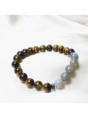 Kaplan Gözü Labradorit Özel Tasarım Doğal Taş Bileklik