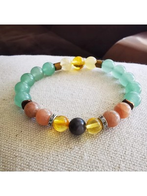 Aslan Burcu / Doğaltaş Bilekliği