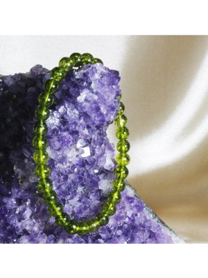 Peridot (Zebercet) Doğal Taş Bileklik