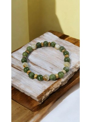 Kanada Yeşim Taşı ve Sitrin Şans Bilekliği