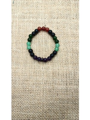 Mutluluk Bilekliği Ametist Mat Oniks Aventurin Yeşim Akik Taşı Doğaltaş Bileklik