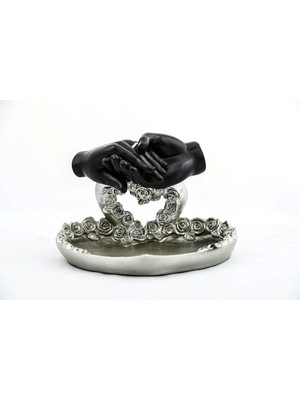 İsmiyle Al Özel Tasarım Kalpli Polyester Sunum Tepsisi