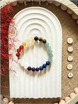 Cakra Doğal Taş Bileklik (Ametist, Kaplan Gözü, Aventurin,kristal Kuvars,akik,sitrin, Lapis)