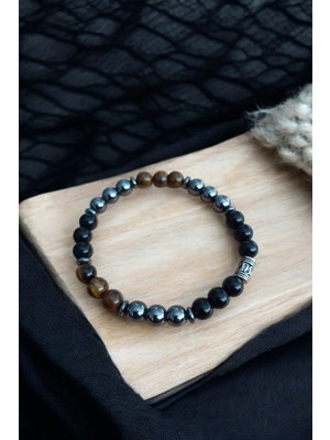 Kaplan Gözü Bileklik Hematit Bileklik Oniks Bileklik Orijinal Gerçek Taş Bileklik