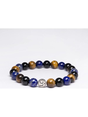 Lapis Lazuli Oniks Kaplan Gözü Doğal Taş Bileklik Şans Başarı Cesaret Taşı