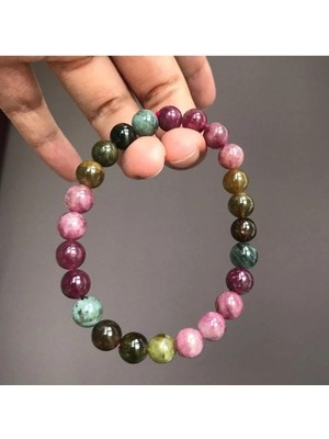 Doğal Turmalin Taş Bileklik 8mm