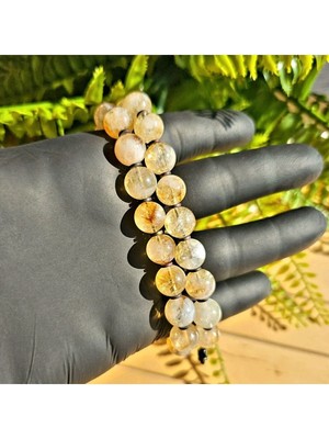 Sitrin (Bereket-Şans Taşı) Doğal Taş Bileklik ( 1 Adet) 1-10 (El Yapımı Tasarım Ürünler)