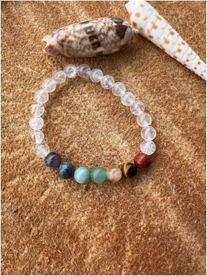 7 Cakra Doğal Taş Bileklik Kristal Kuvars,jasper,kaplangözü,sitrin,aventurin,amazonit,lapis Lazuli