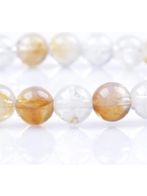 Sitrin Doğal Taş Bileklik 6 mm Küre Kesim