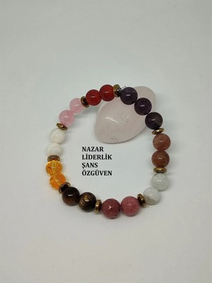 Sertifikalı Ametist, Güneş Taşı,ay Taşı,pkuvars,akik,hematit, Sitrin,sedef,rodonit Doğaltaş Bileklik