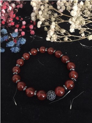 %100 Doğaltaş Yemen Akik Taşı Doğal Taş Bileklik