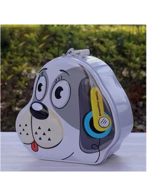 İsmiyle Al Köpek Tasarımlı Kumbara Anahtarlı Kilit Çelik Yapılı, 15X14X7.5 Cm, Çocuklar Için Sevimli