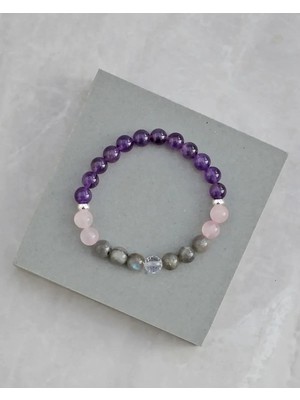 Sertifikalı Doğal Taş Bileklik 8 mm Stres