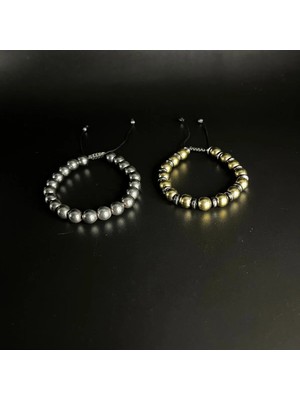 Sertifikalı Iş Hayatında Başarı Bilekliği Sitrin Kaplan Gözü Doğal Taş 8mm Misinalı