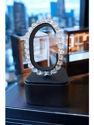 Kristal Kuvars Orijinal Gerçek Doğal Taş Bileklik Şeffaf Gerçek Doğal Taş Bileklik