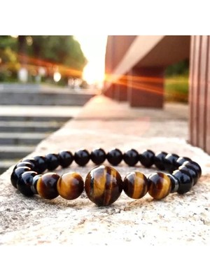 Kaplan Gözü /akik Erkek Doğaltaş Bileklik