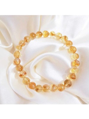 Sitrin Doğal Taş Bileklik 8 mm