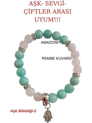 Aşk ve Şans Mıknatısı Bileklik, Aşk, Sevgi ve Çiftler Arası Uyum Çeken Doğal Taş Bileklik