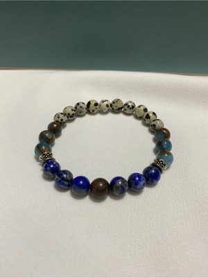 Lapis Lazuli Murano Kuvars Dalmaçyalı Jasper Doğal Taş Bileklik