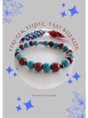 Firuze & Yıldız Taşı Bileklik Doğal Taş