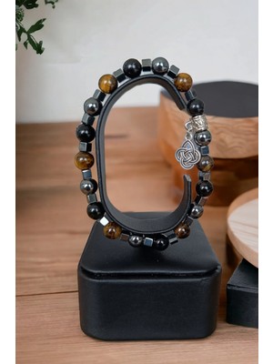 Kaplan Gözü Taşı Hematit Taşı Oniks Taşı Cesaret Bileklik Güç Bileklik Doğal Taşlar