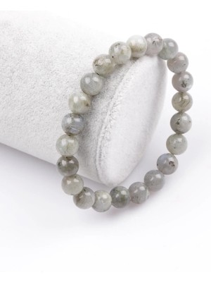 Labradorit Doğal Taş Bileklik 8 mm Küre Kesim