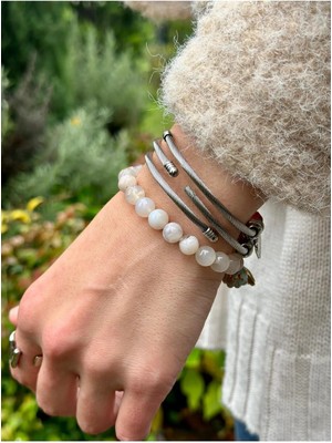 Sertifikalı Kan Taşı Kaplan Gözü Doğal Taş Bileklik 6mm Misinalı