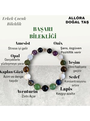 Doğal Taş Bileklik Başarı Bilekliği Erkek Çocuk