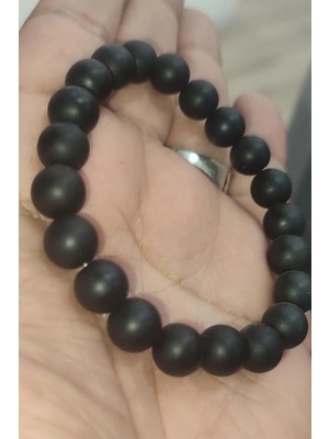 Oniks Taşı 10 mm Mat Natural Doğaltaş Bileklik