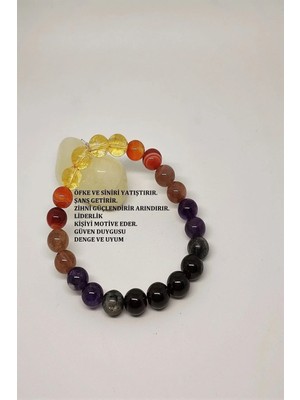 Sertifikalı 8 mm Turmalin, Larvakit, Ametist, Güneş Taşı,akik, Sitrin Doğaltaş Bileklik