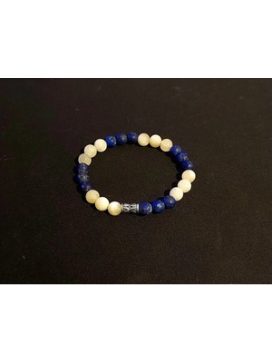 Takım Doğal Taş Bileklik (Kalsit Lapis Lazuli Taşı) 8mm
