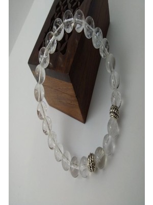 Kristal Kuvars Taşı Bileklik / Doğaltaş Unisex Bileklik