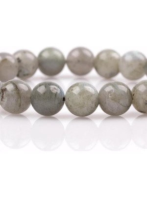 Labradorit Doğal Taş Bileklik 8 mm Küre Kesim