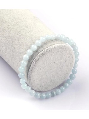 Akuamarin Doğal Taş Bileklik 6 mm