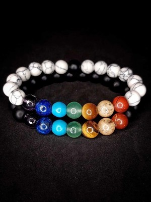 Ametist, Lapis, Turkuaz Aventurin, Kaplan Gözü, Sitrin Doğal Taş Bileklik 8 mm