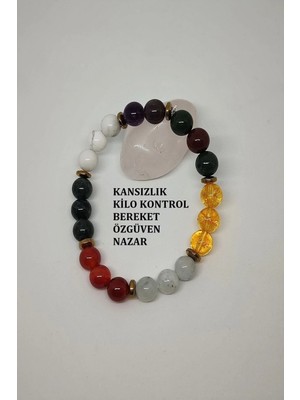 Sertifikalı Kan Taşı, Sitrin, Ametist,akik, Ay Taşı, Apatit, Havlit, Hematit Doğaltaş Bileklik