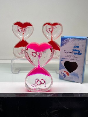 İsmiyle Al Runaway Kalp Şeklinde Jel Kum Saati - Romantik Dekor