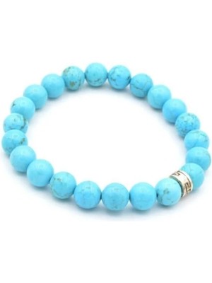 8 mm Doğaltaş Turkuaz Taşı Bileklik (Inanç Taşı)