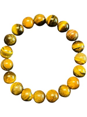 Unisex Doğal Kaplan Gözü Taşı Bileklik Koruyucu Enerji Taşı