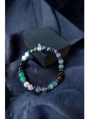 Başarı Bileklik Labradorit Florit Kaplan Gözü Havlit Aventurin Obsidyen Sitrin Apatit Ametist Taşı