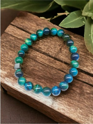 Mavi Kaplan Gözü Doğal Taş Bileklik